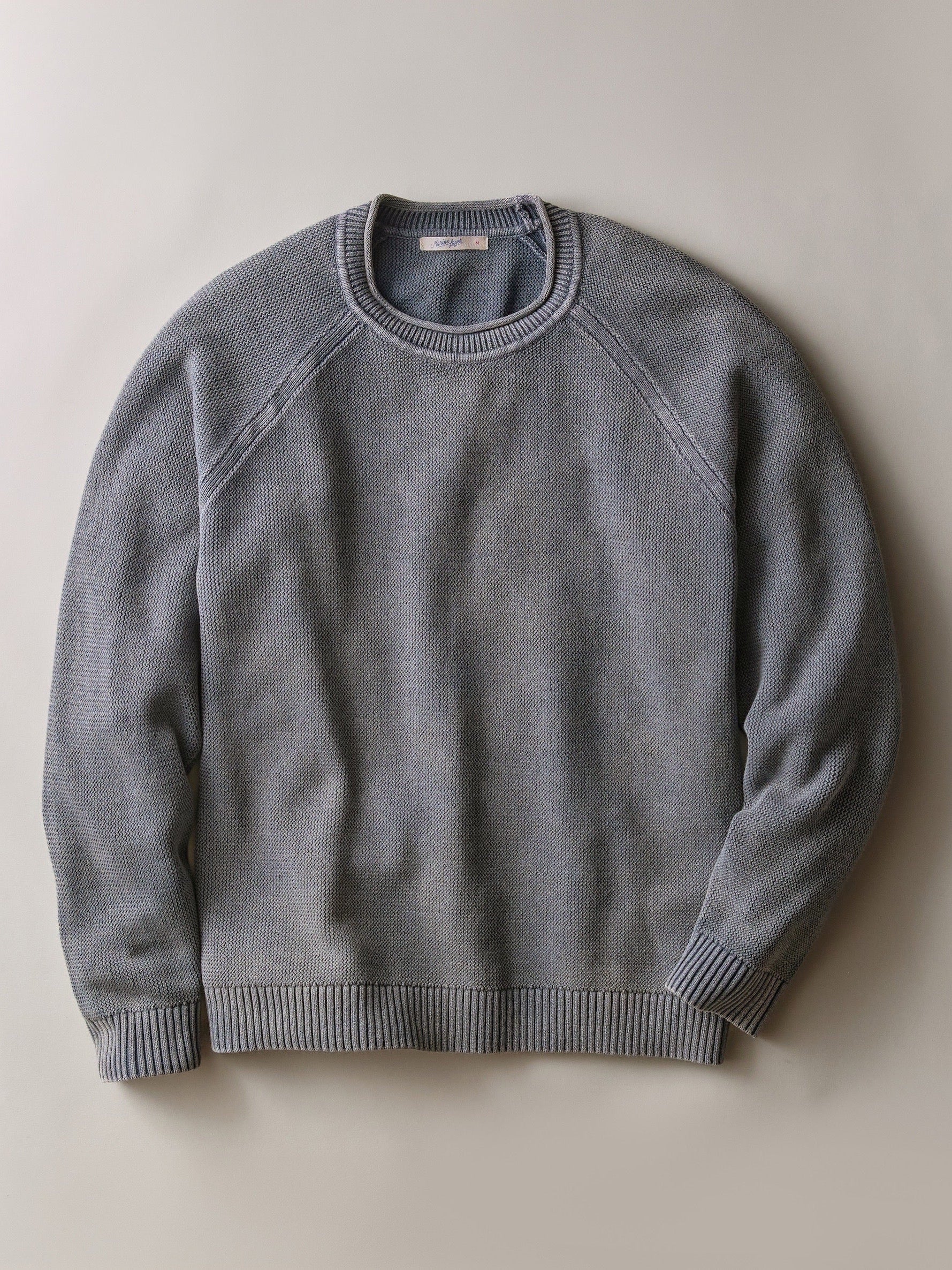 Mood Indigo - Garment Dye Roll Neck Sweater