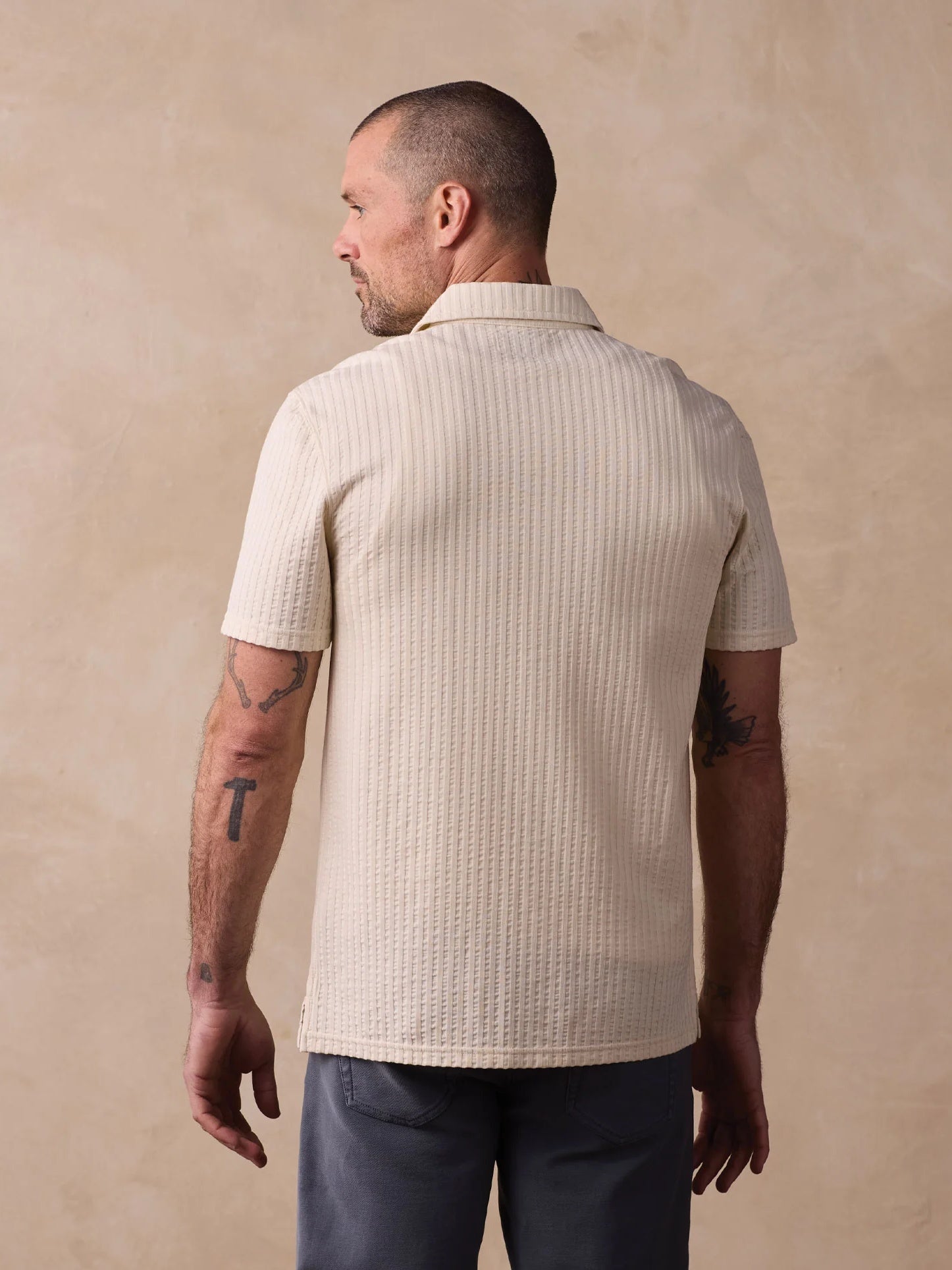 Stone- Knit Getaway Button Up