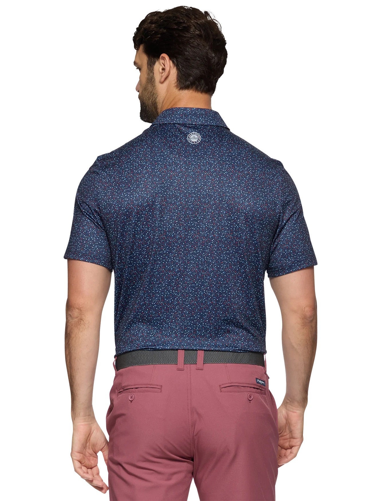 Navy Combo - Scofield SS Americana Martini Print Performance Polo