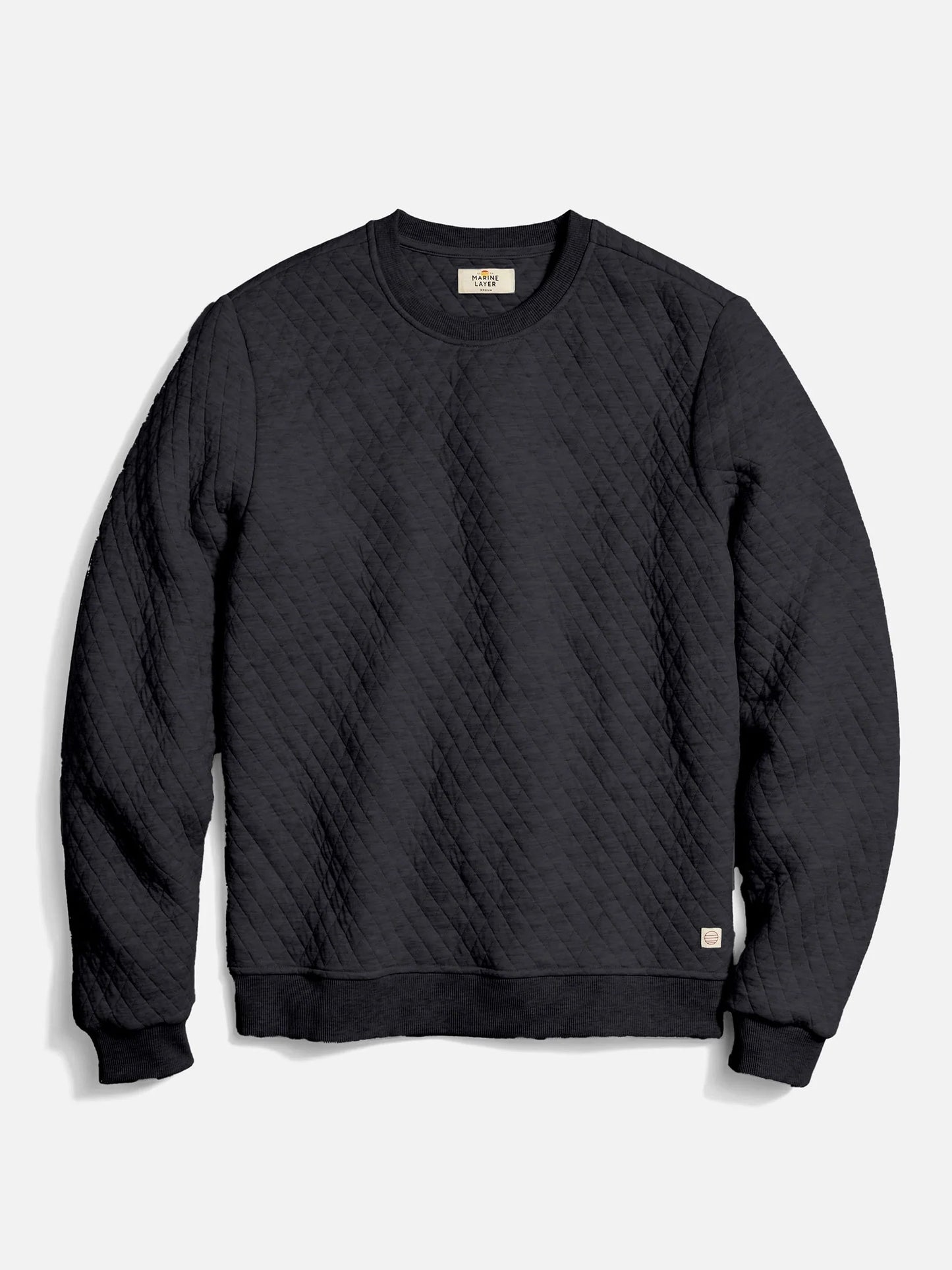 Charcoal - Men's Corbet Quilted Crewneck