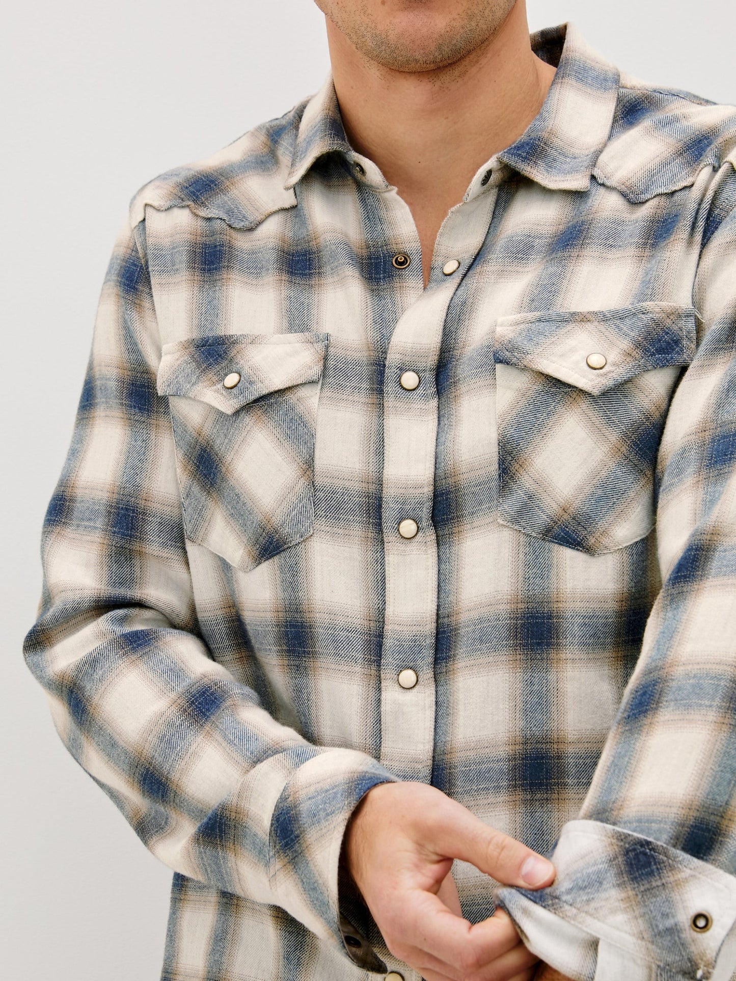 Wheat Marine Heather - Roy Shirt