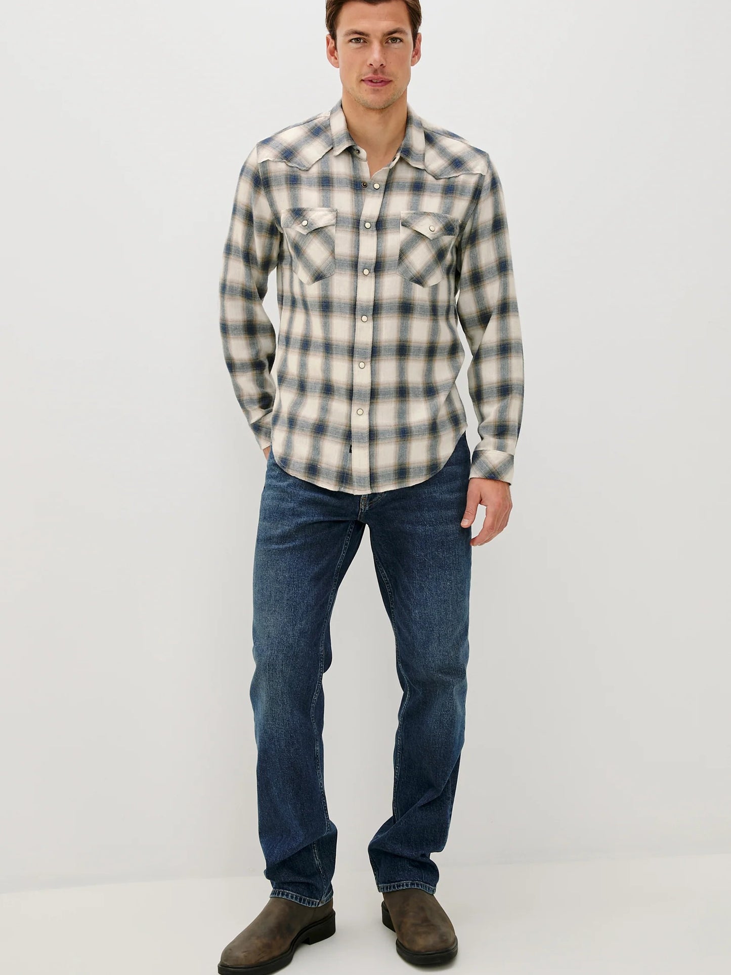 Wheat Marine Heather - Roy Shirt