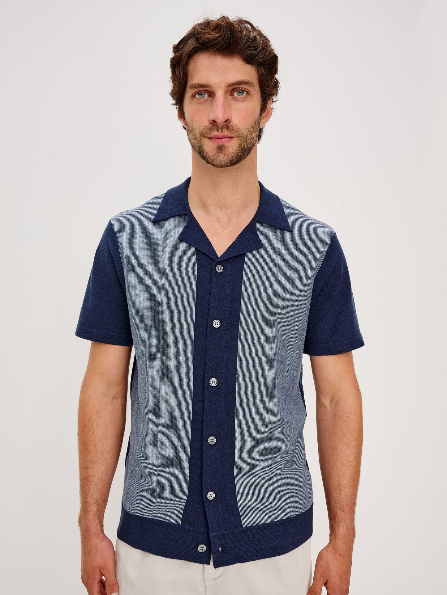 Navy Lagoon Stripe - Silas Top