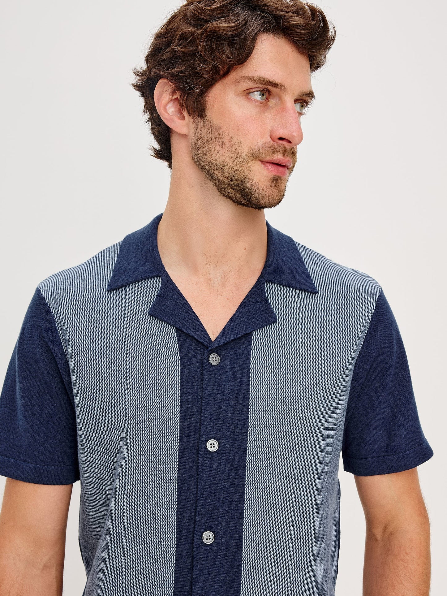 Navy Lagoon Stripe - Silas Top