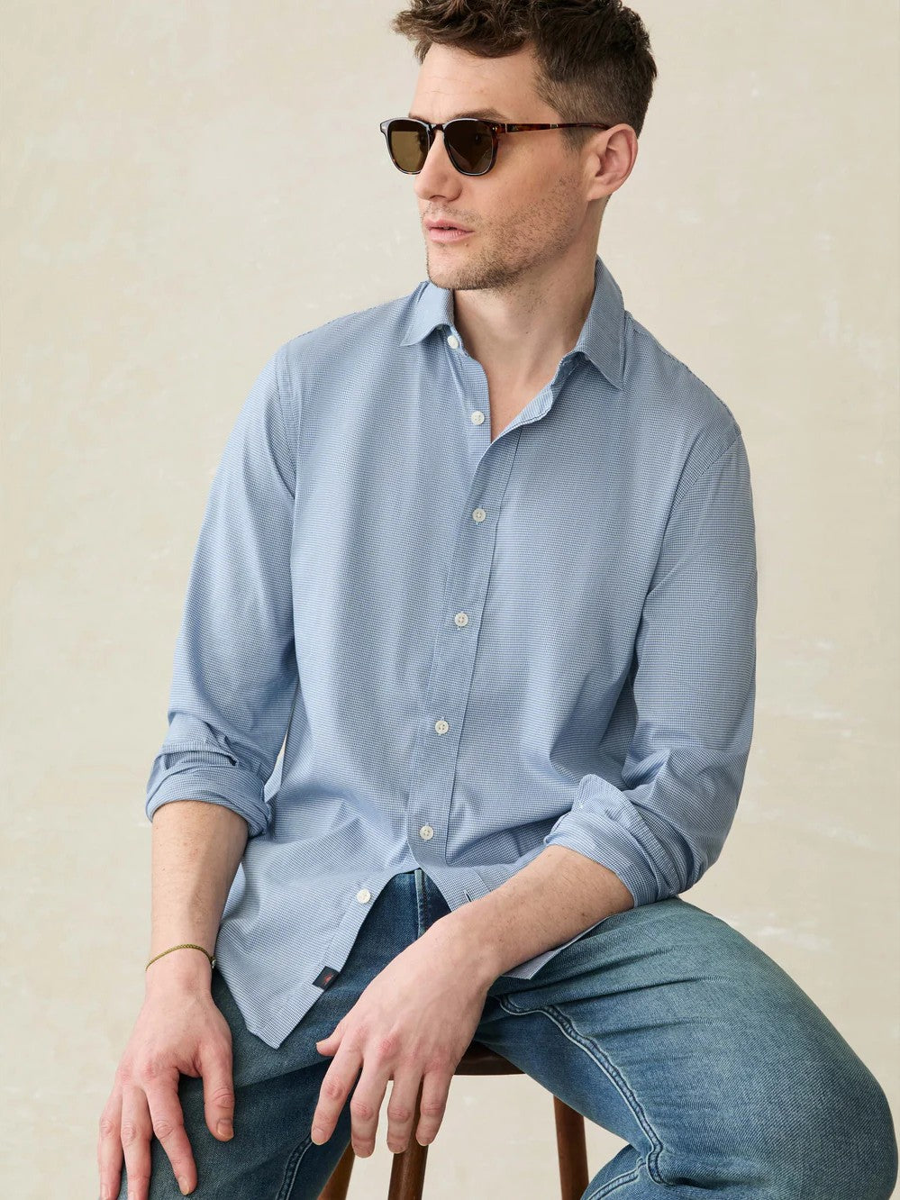 Azure Pincheck - The Movement Shirt