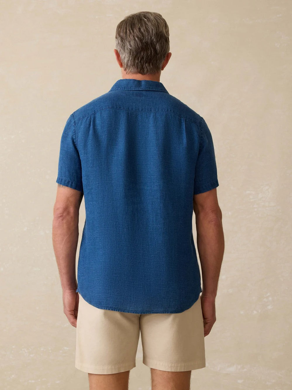 Indigo Basketweave - SS Palma Linen Shirt
