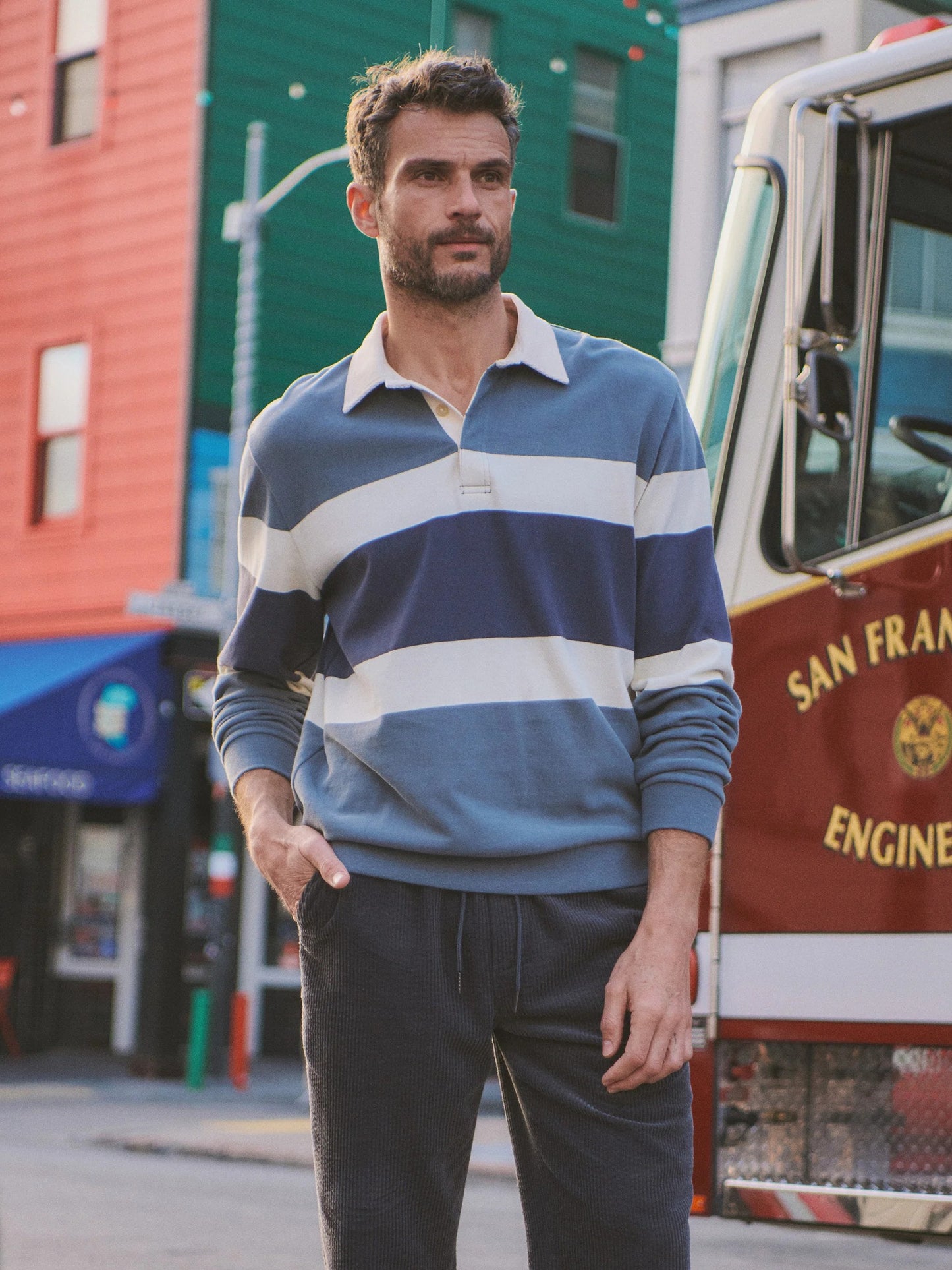 Stormy Weather Colorblock - Sueded Rugby Polo