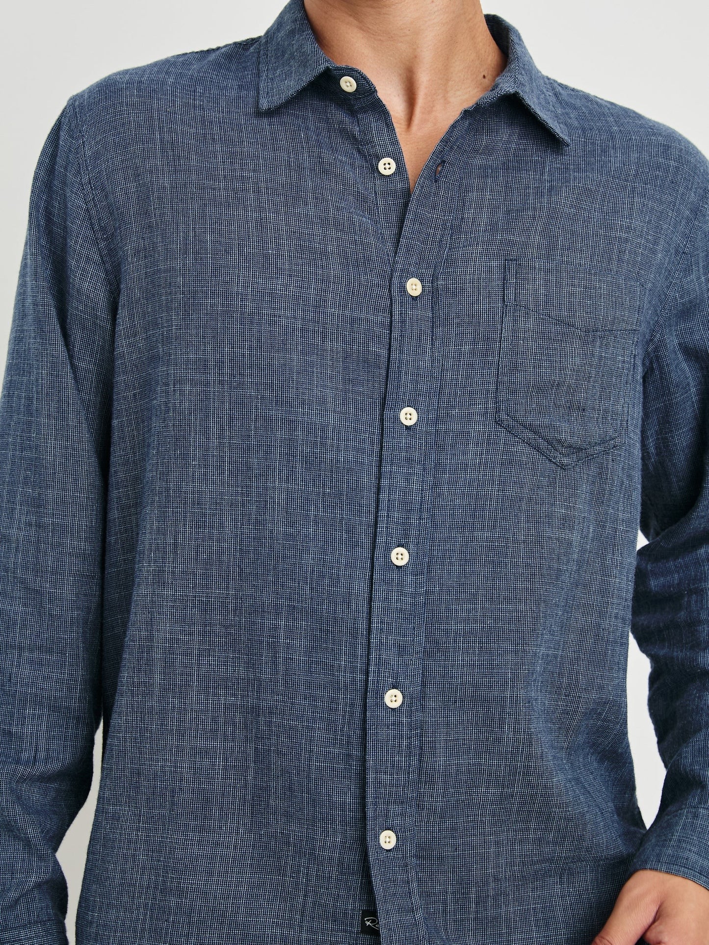 Navy Etch - Wyatt Button Down
