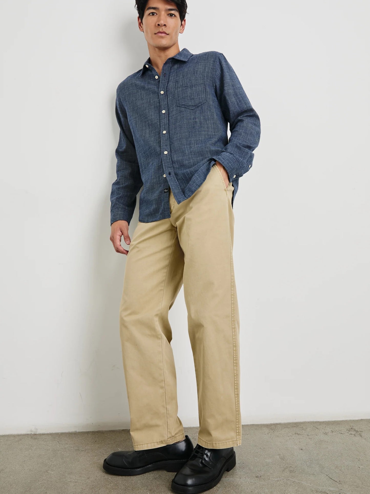 Navy Etch - Wyatt Button Down