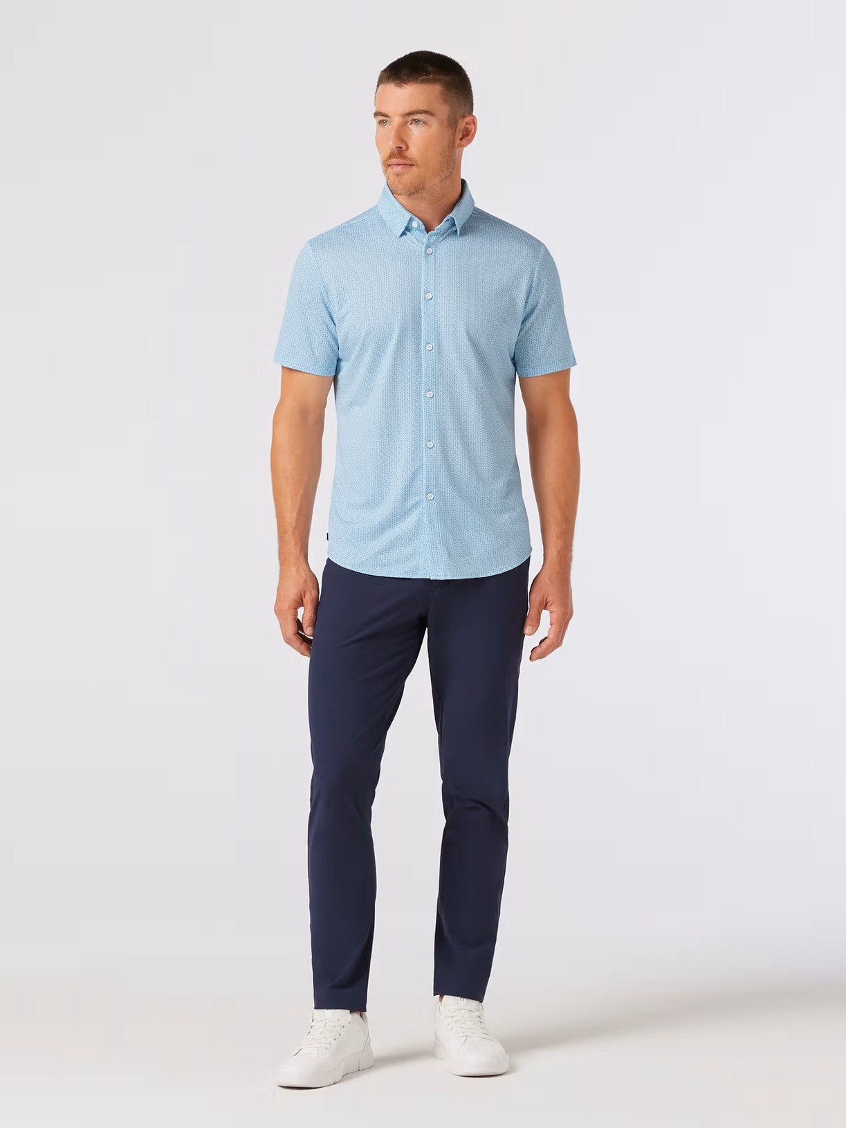 Light Blue Circle Montage - Halyard SS Dress Shirt