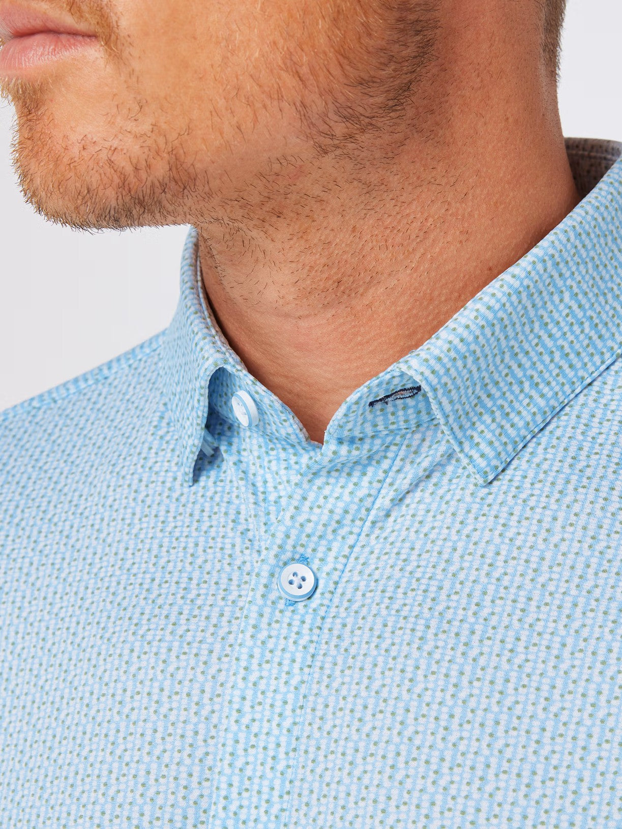 Light Blue Circle Montage - Halyard SS Dress Shirt