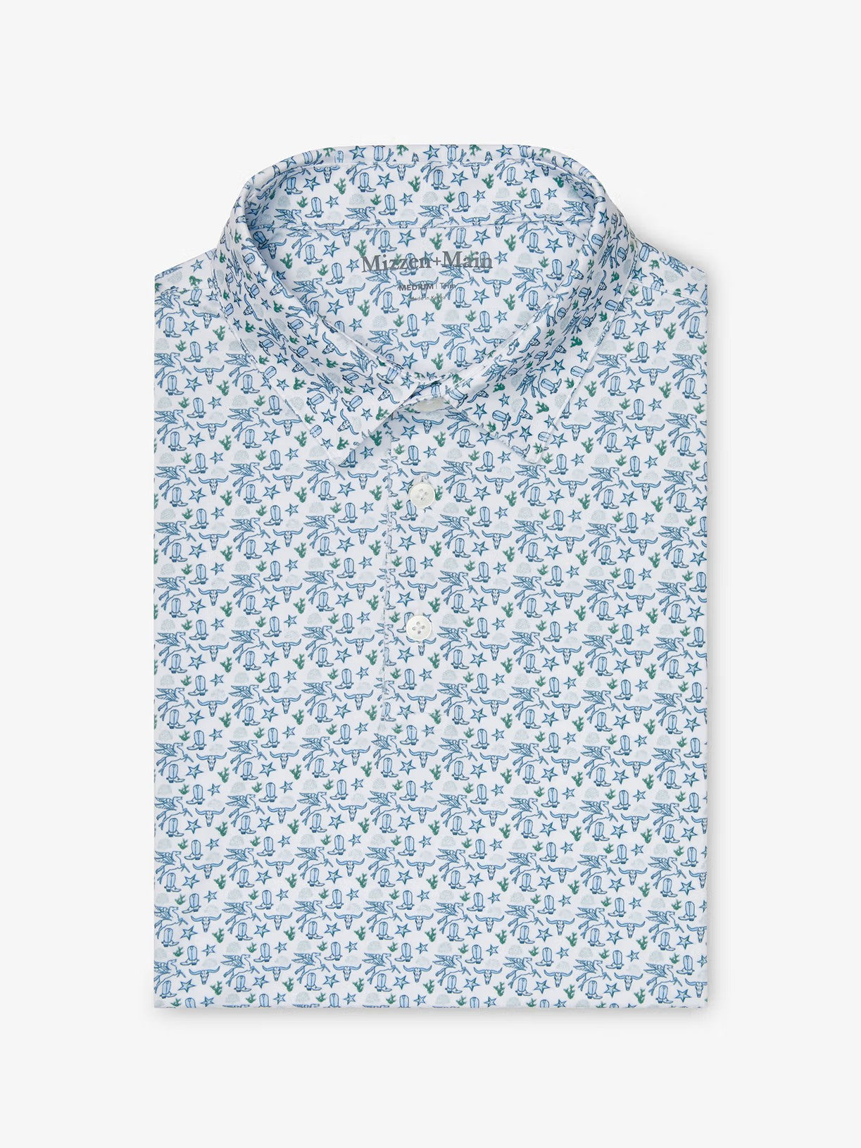 White Dallas Mosaic - Versa SS Polo