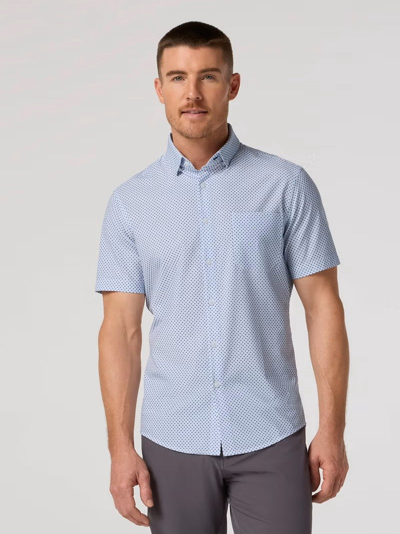 Lilac Stacked Hatch - Leeward SS Dress Shirt