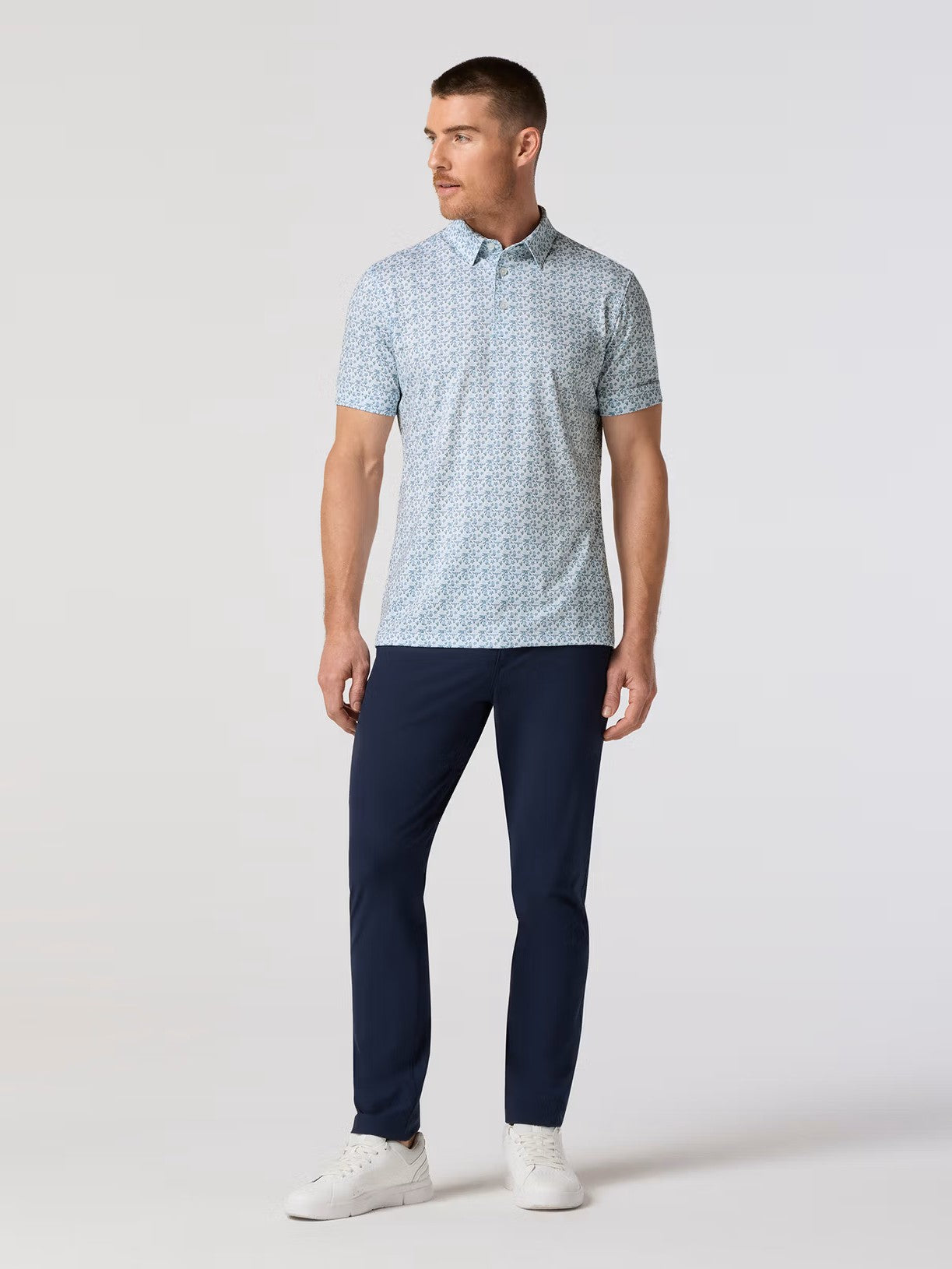 White Dallas Mosaic - Versa SS Polo