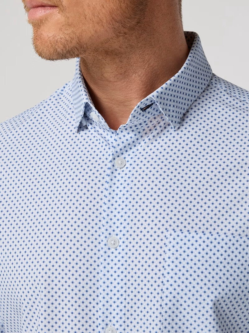 Lilac Stacked Hatch - Leeward SS Dress Shirt