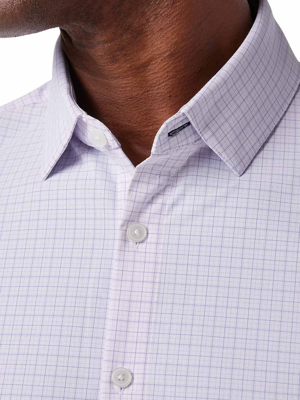 Lavender Michael Plaid - Leeward LS Dress Shirt