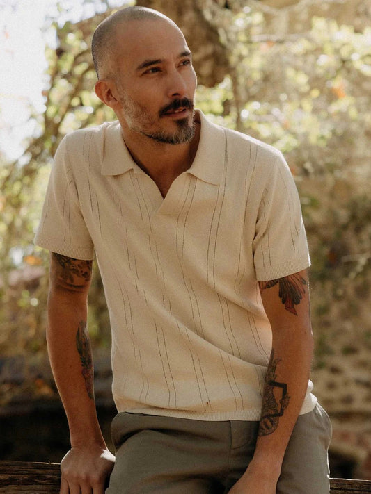 Heather Oat Rib - Valencia Sweater Polo
