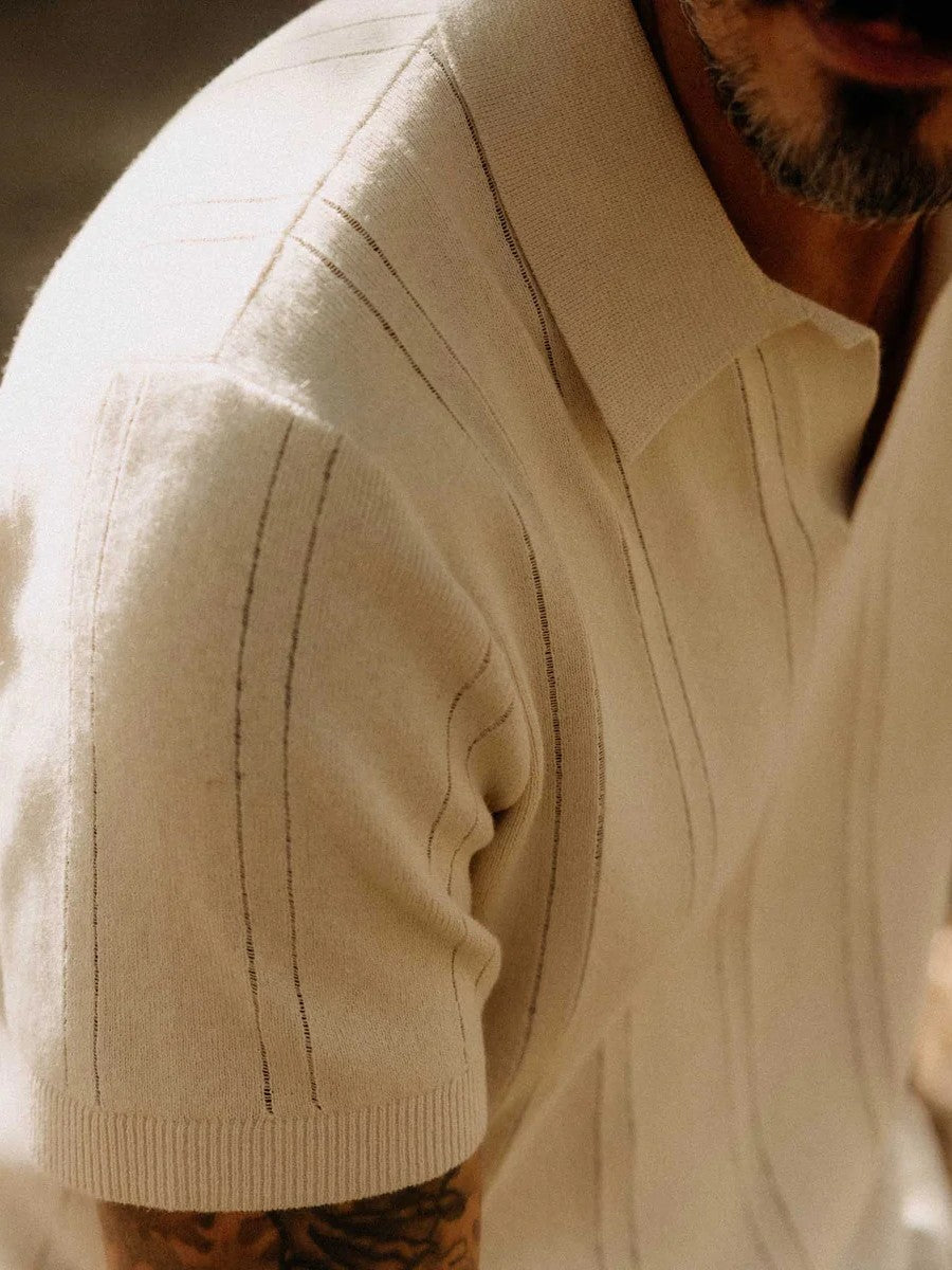 Heather Oat Rib - Valencia Sweater Polo