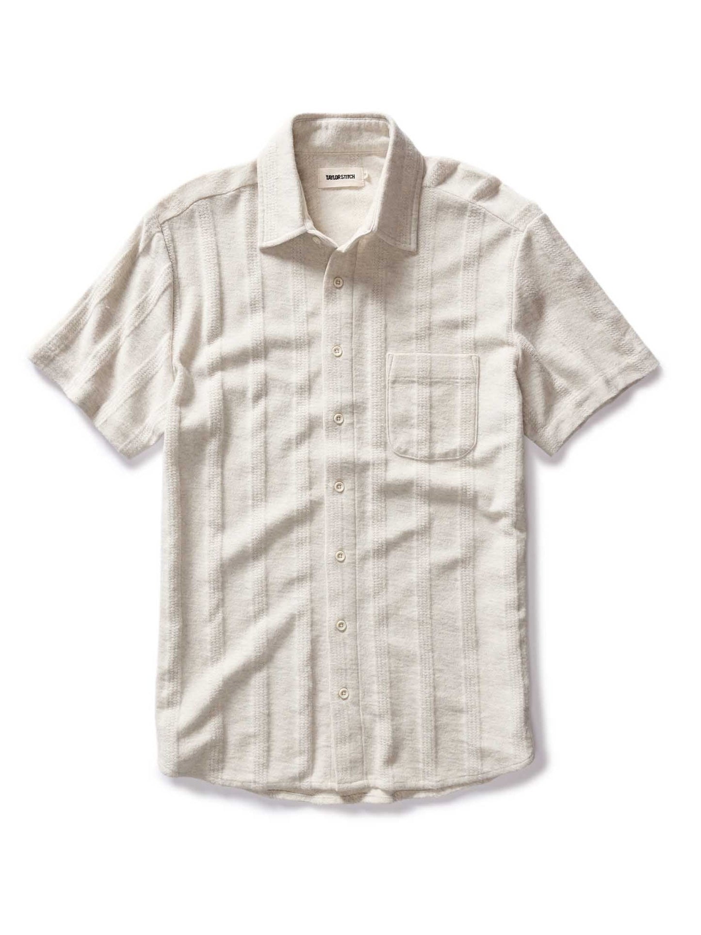 Heather Ash Pointelle Stripe - The Short Sleeve California