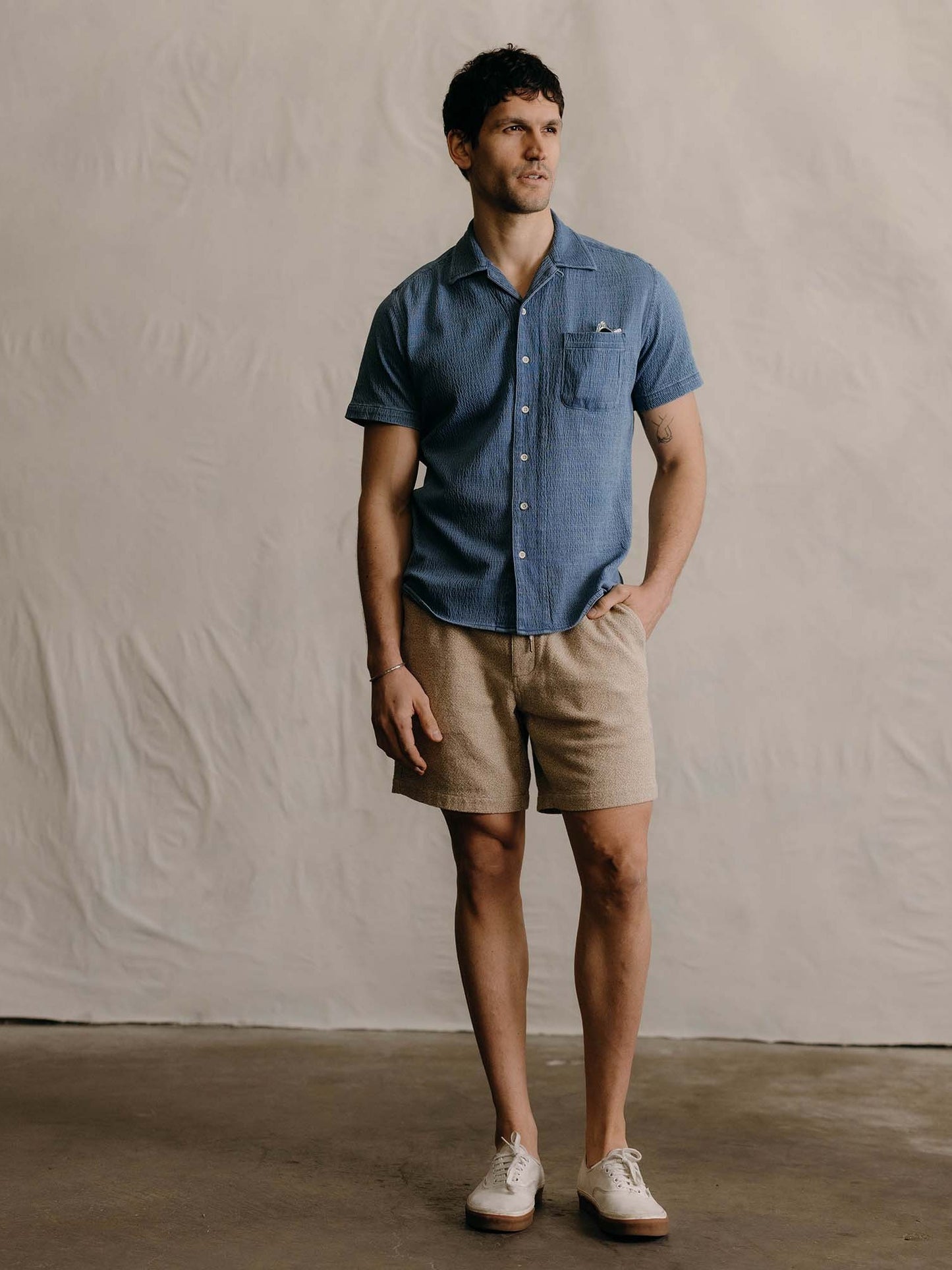Washed Indigo Crepe - The Hawthorne Shirt