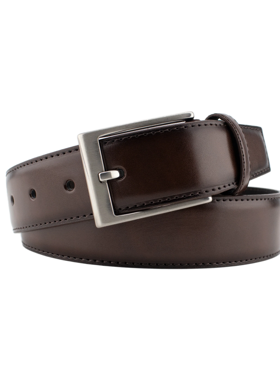 Dark Brown Dress Split Leather Belt