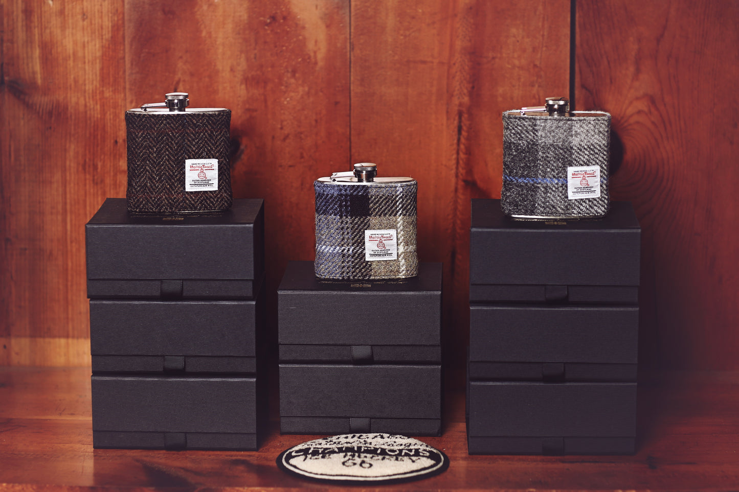 6oz Harris Tweed Hip Flask