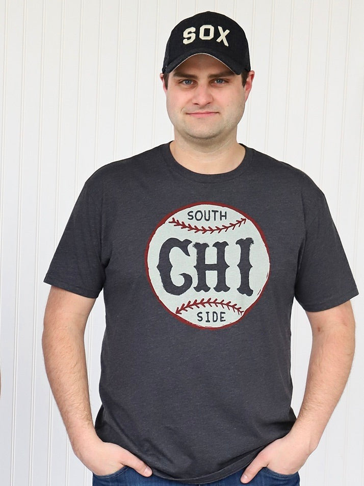 White Sox Comiskey Park T-Shirt from Homage. | Ash | Vintage Apparel from Homage.