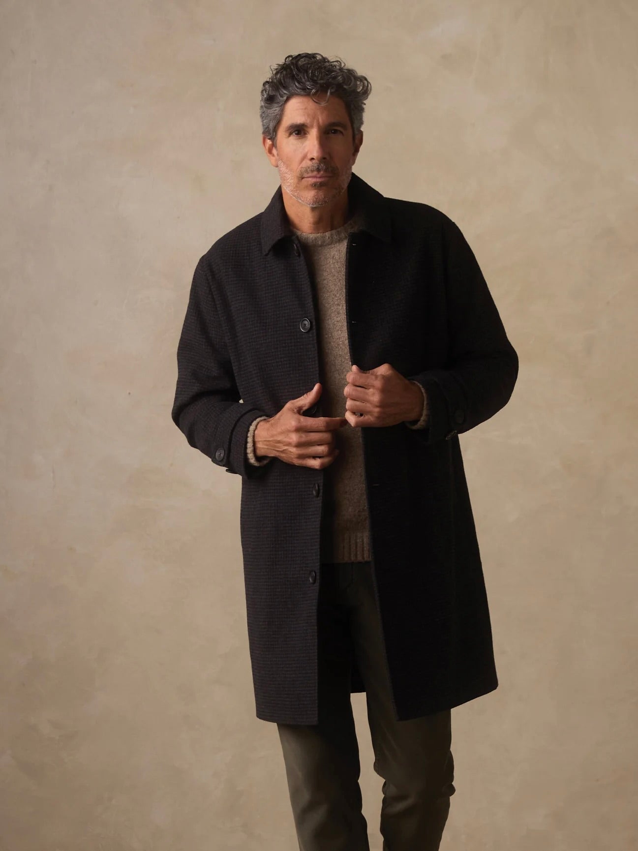 Brown Houndstooth - Henry Topcoat