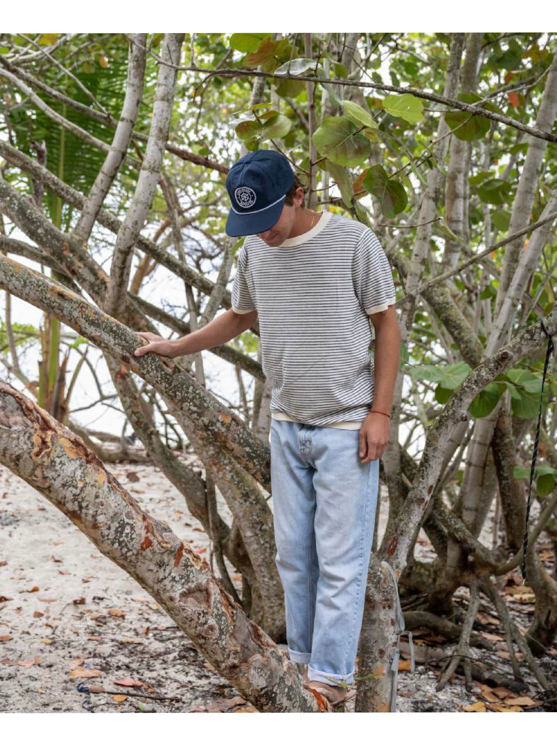 Cream - Seawell Beach Stripe Tee