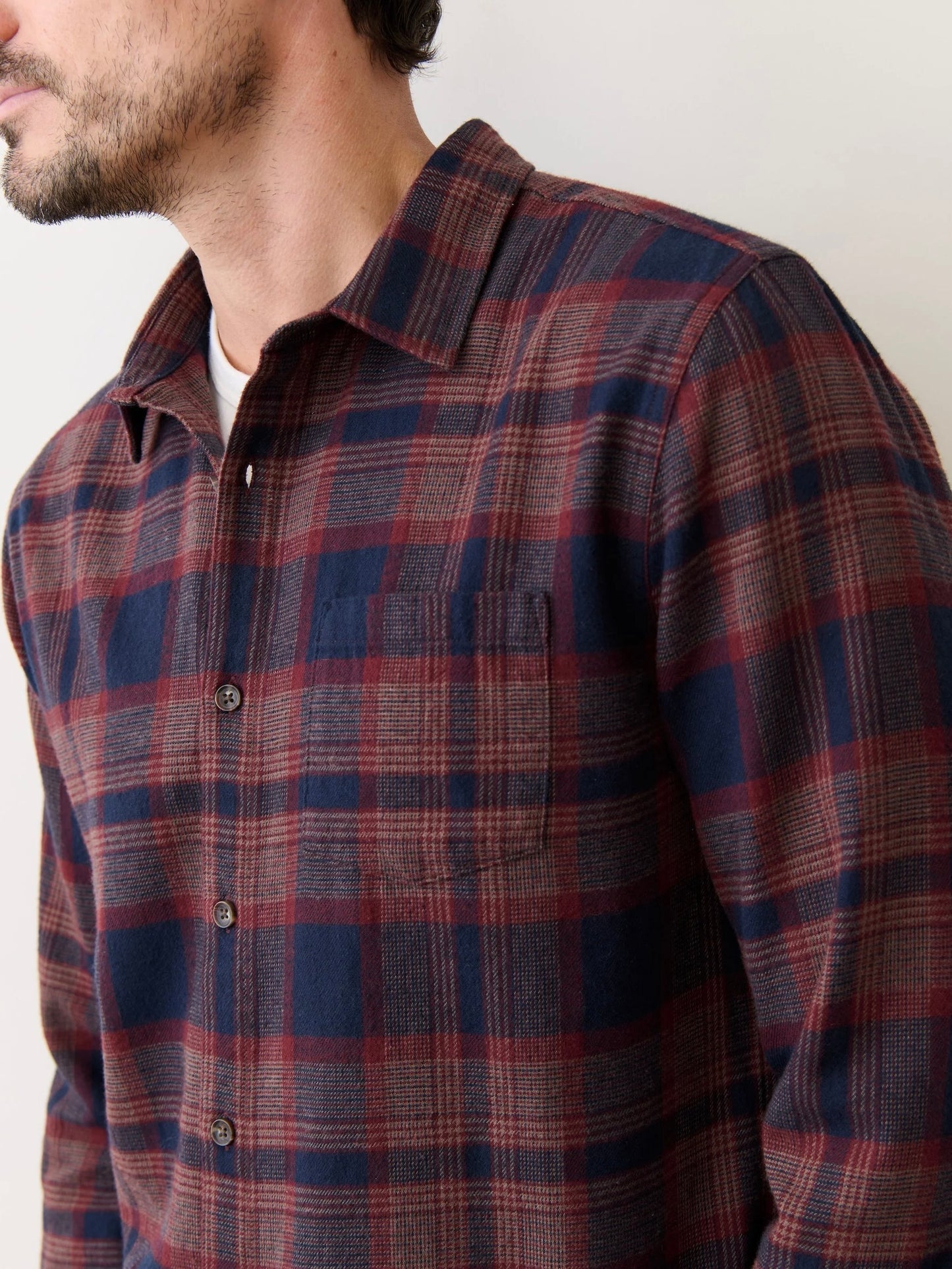 Navy/Burgundy Plaid - Tahoe Flannel Shirt
