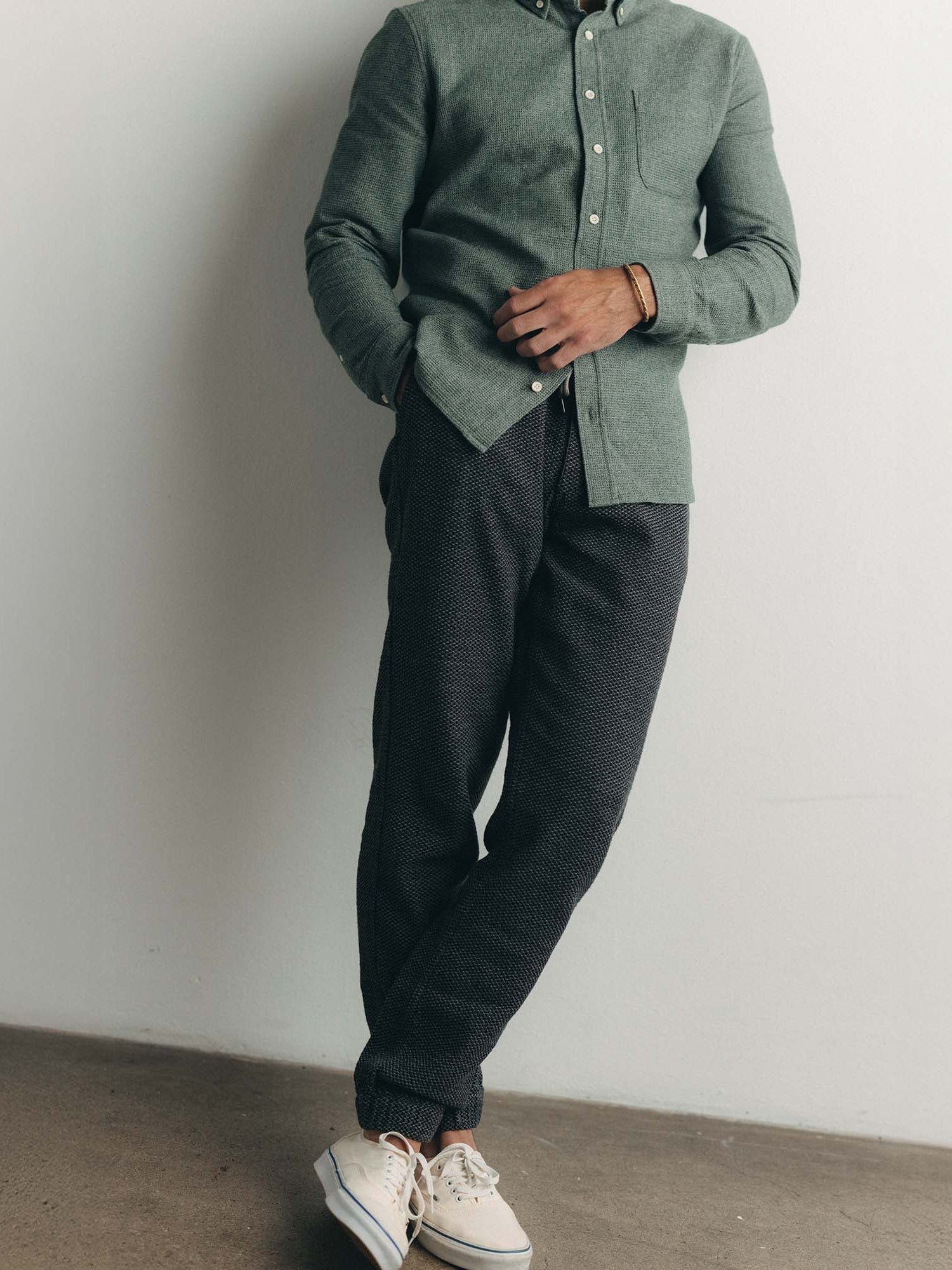 Charcoal Sashiko - The Apres Pant