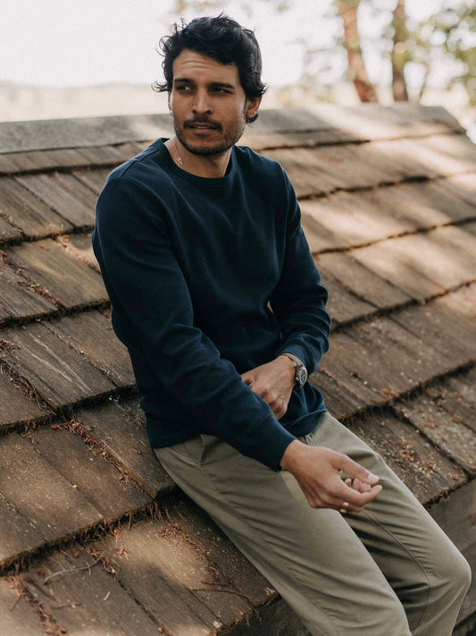 Dark Navy Waffle - The Organic Cotton Crew