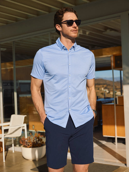 Provence Woven Tile - Halyard SS Dress Shirt