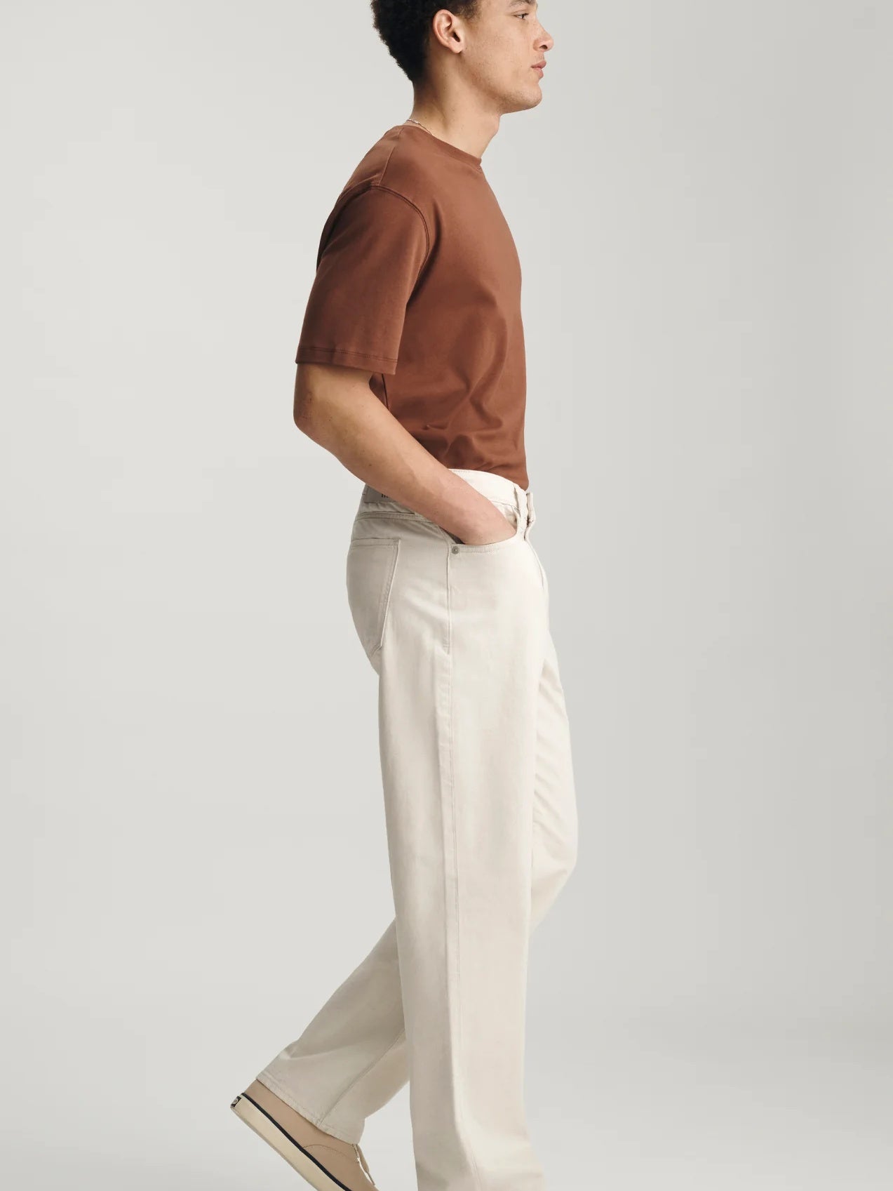 Ecru Linen Denim - Marlon Linen Denim Pant