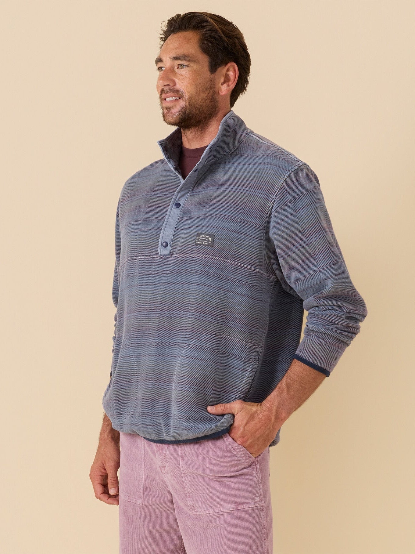 French Blue Mojave - Blanket Snap Pullover