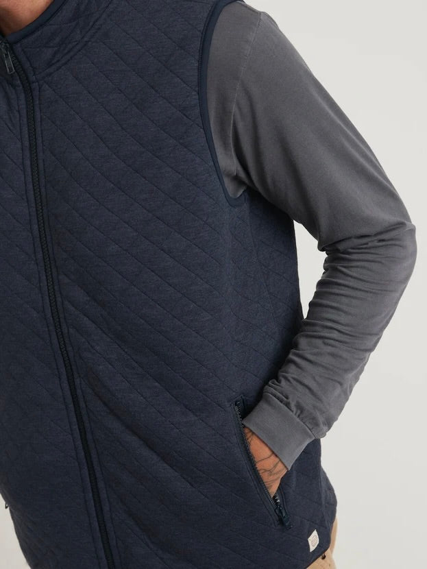 Navy Heather - Corbet Full Zip Vest