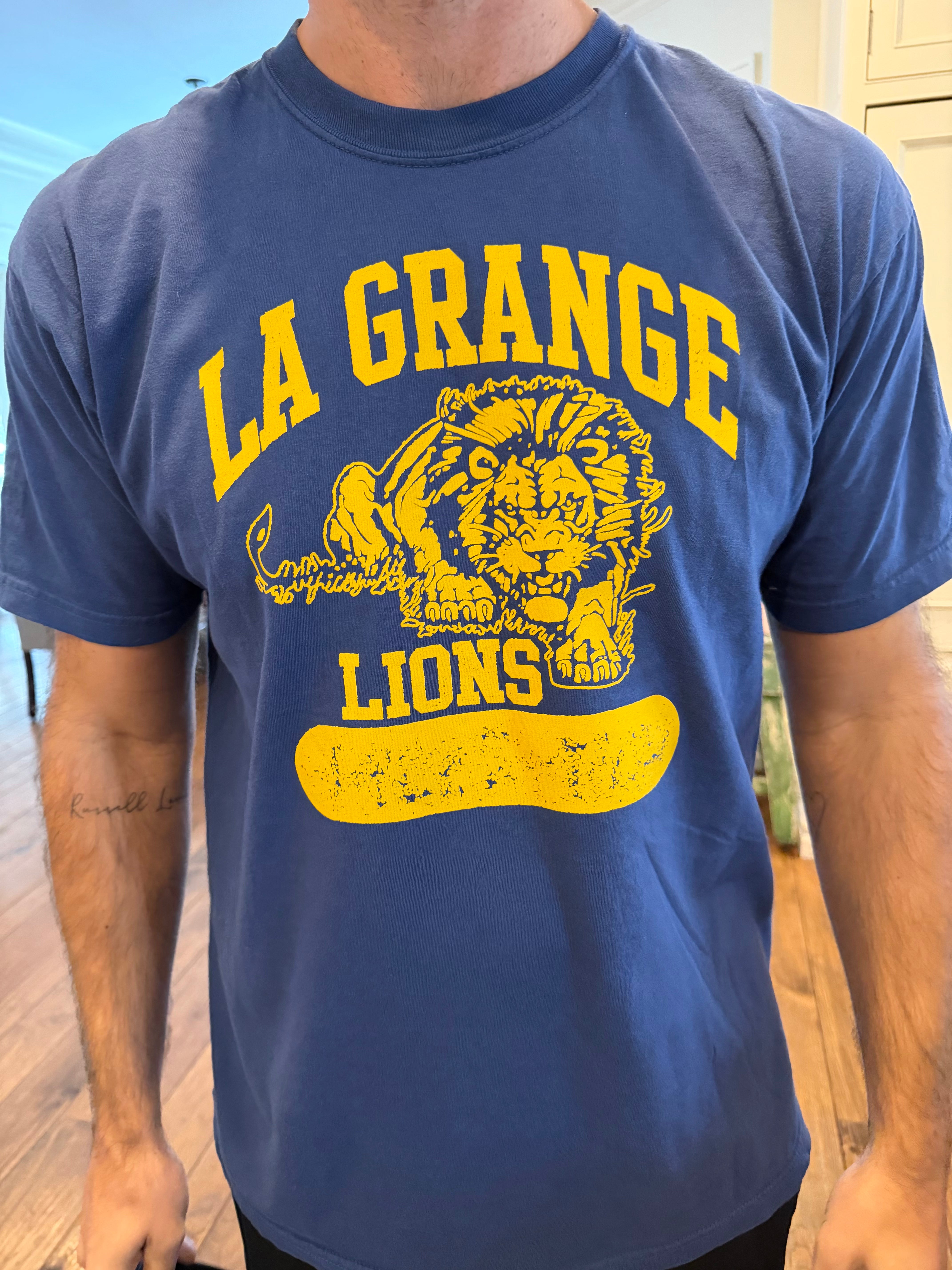 Lagrange Lions Tee- Blue/Gold