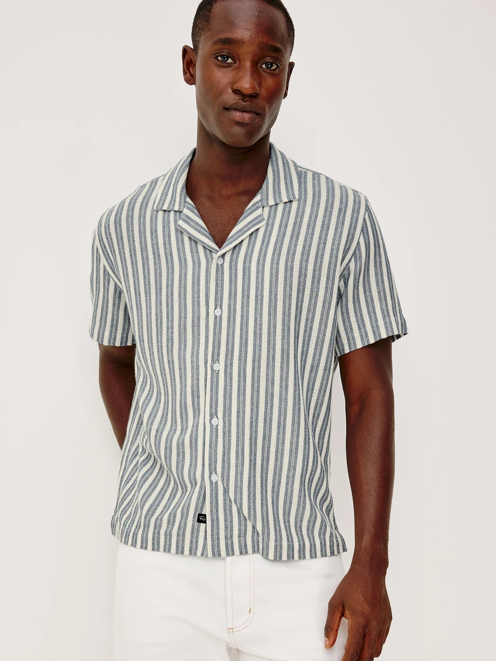Marine White Stripe - Fielder BD Shirt