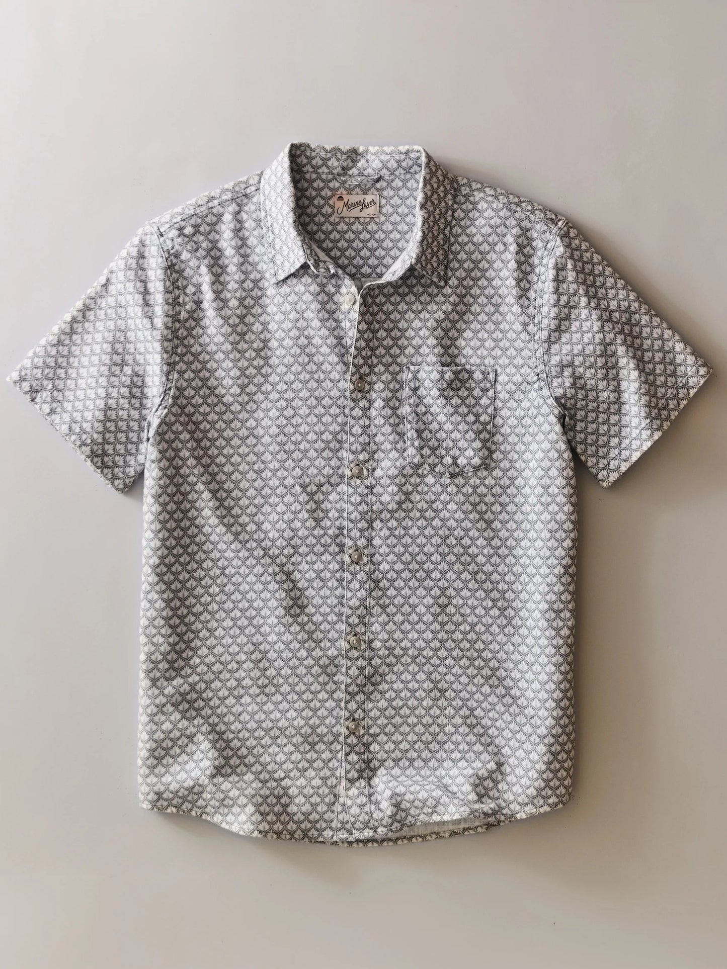 Light Blue Agave Print - Classic Stretch Selvage Shirt