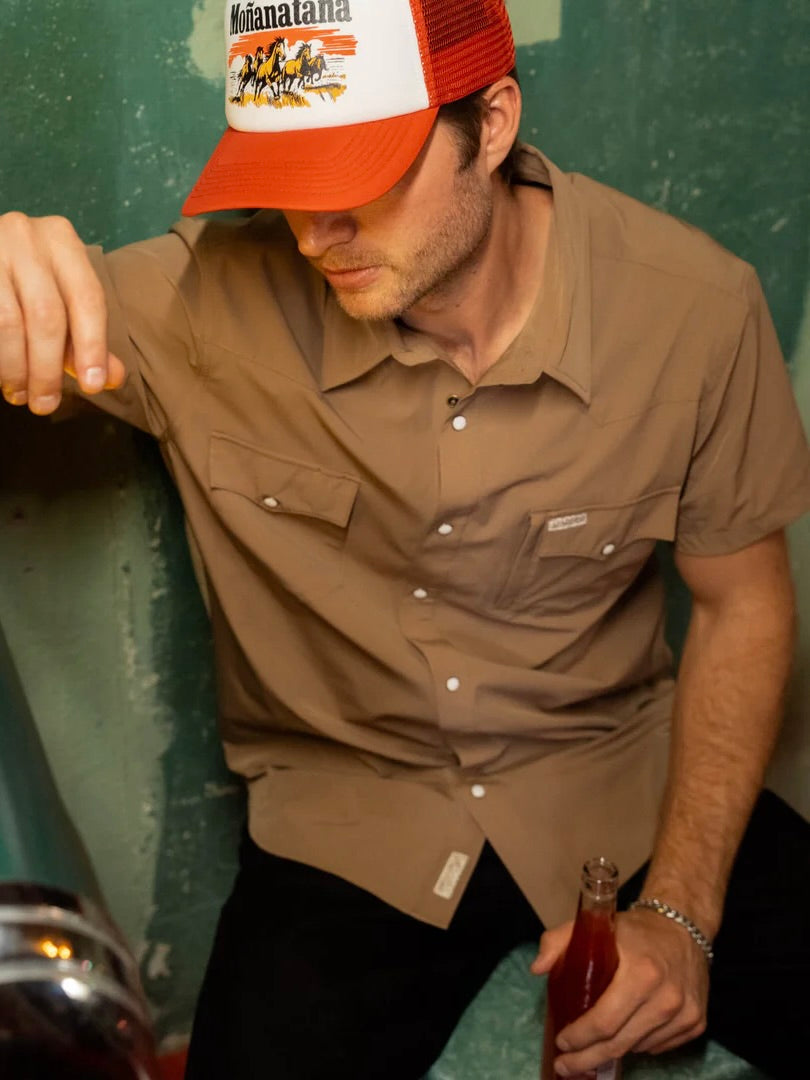 Light Brown- Confluence Tech Shirt Short Sleeve