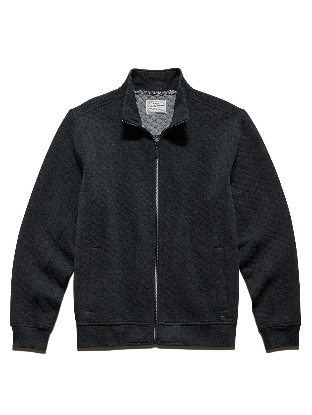 Charcoal Heather - Alloway Quilted Full Zip Mockneck