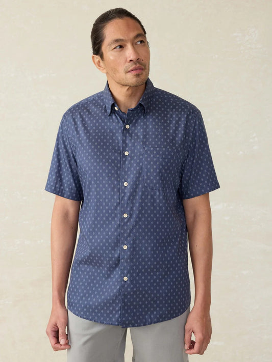 Navy Dusk Diamond - SS Movement Monterrey Shirt