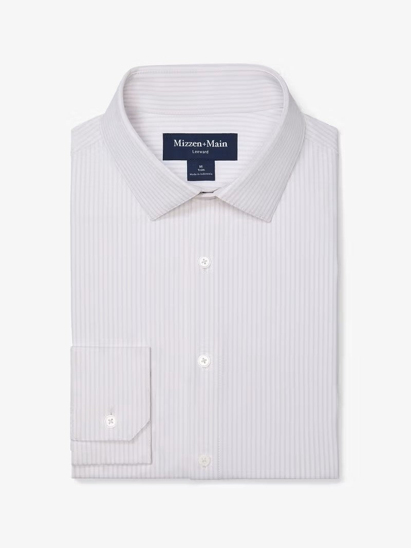 Orchid Collin Stripe - Leeward LS Dress Shirt