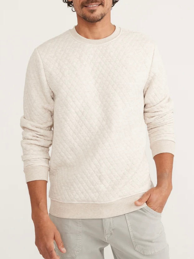 Dark Oat Heather - Corbet Quilted Crewneck