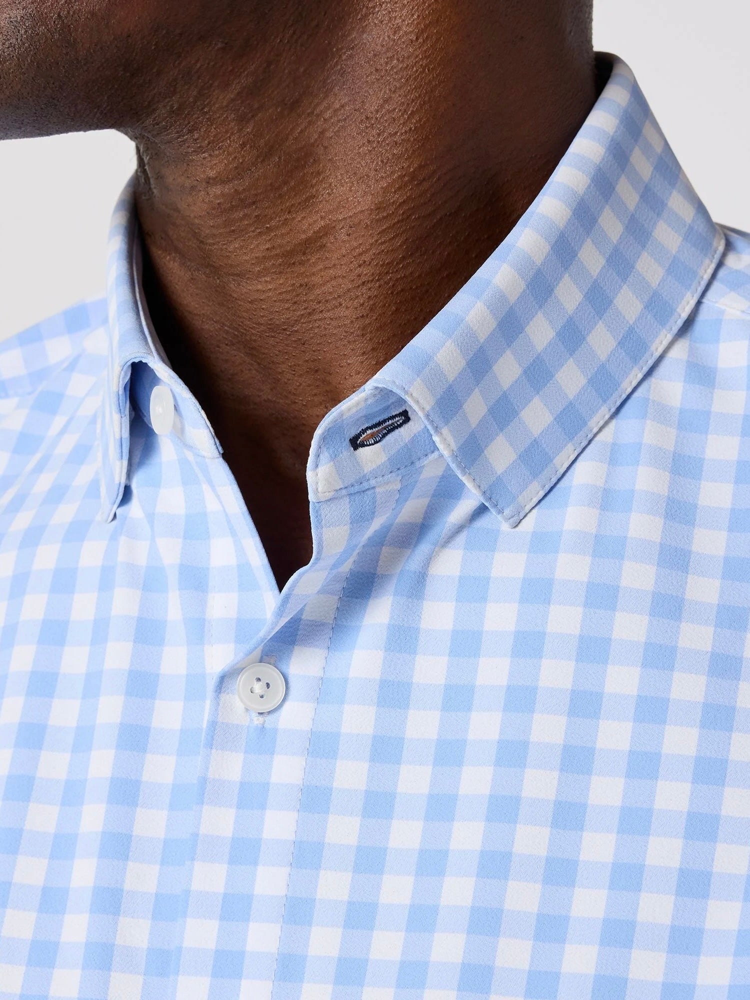Light Blue Gingham - Leeward LS Dress Shirt