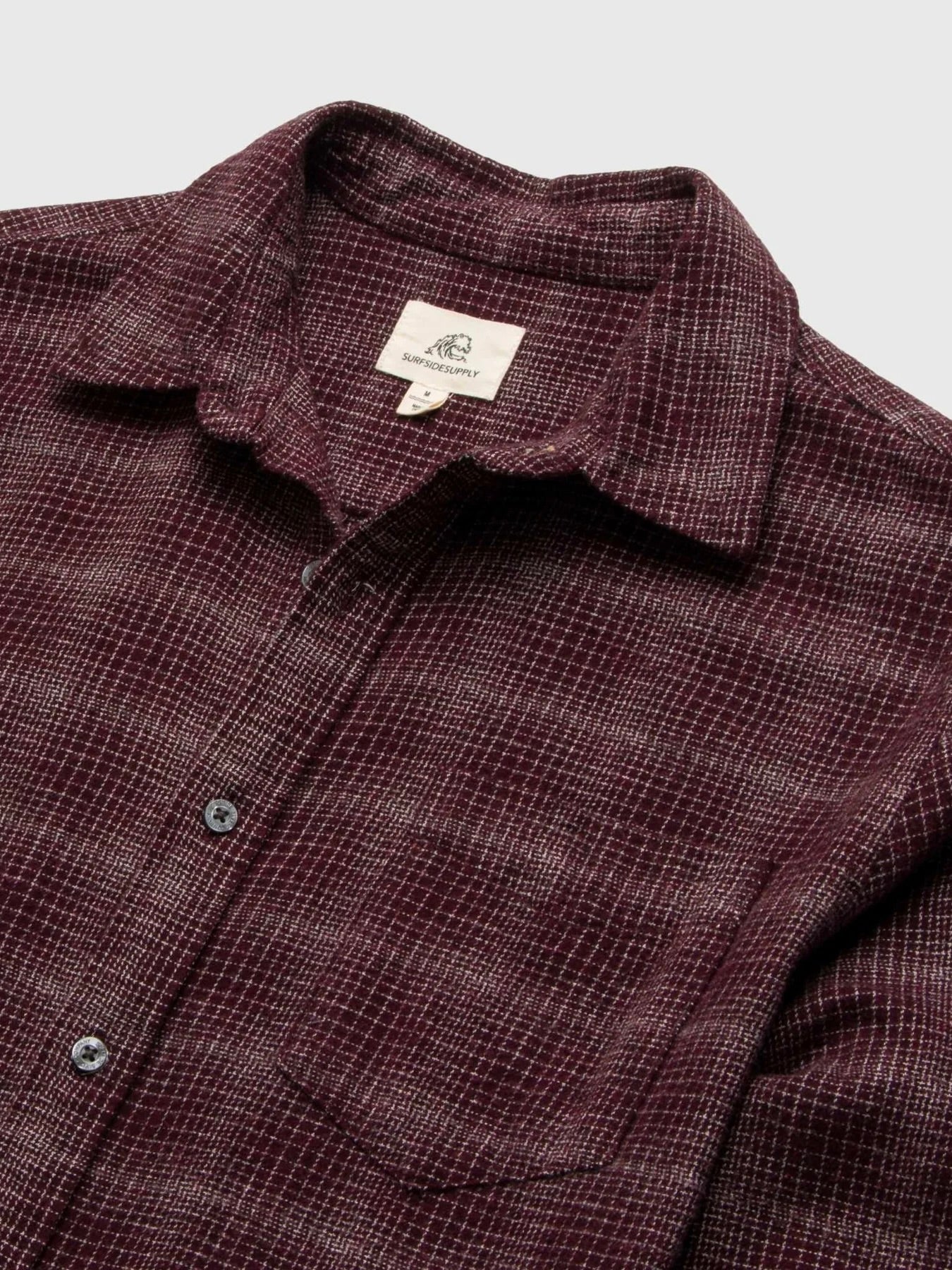 Cabernet Heather - Brian 1 Pocket Ombre Plaid Shirt
