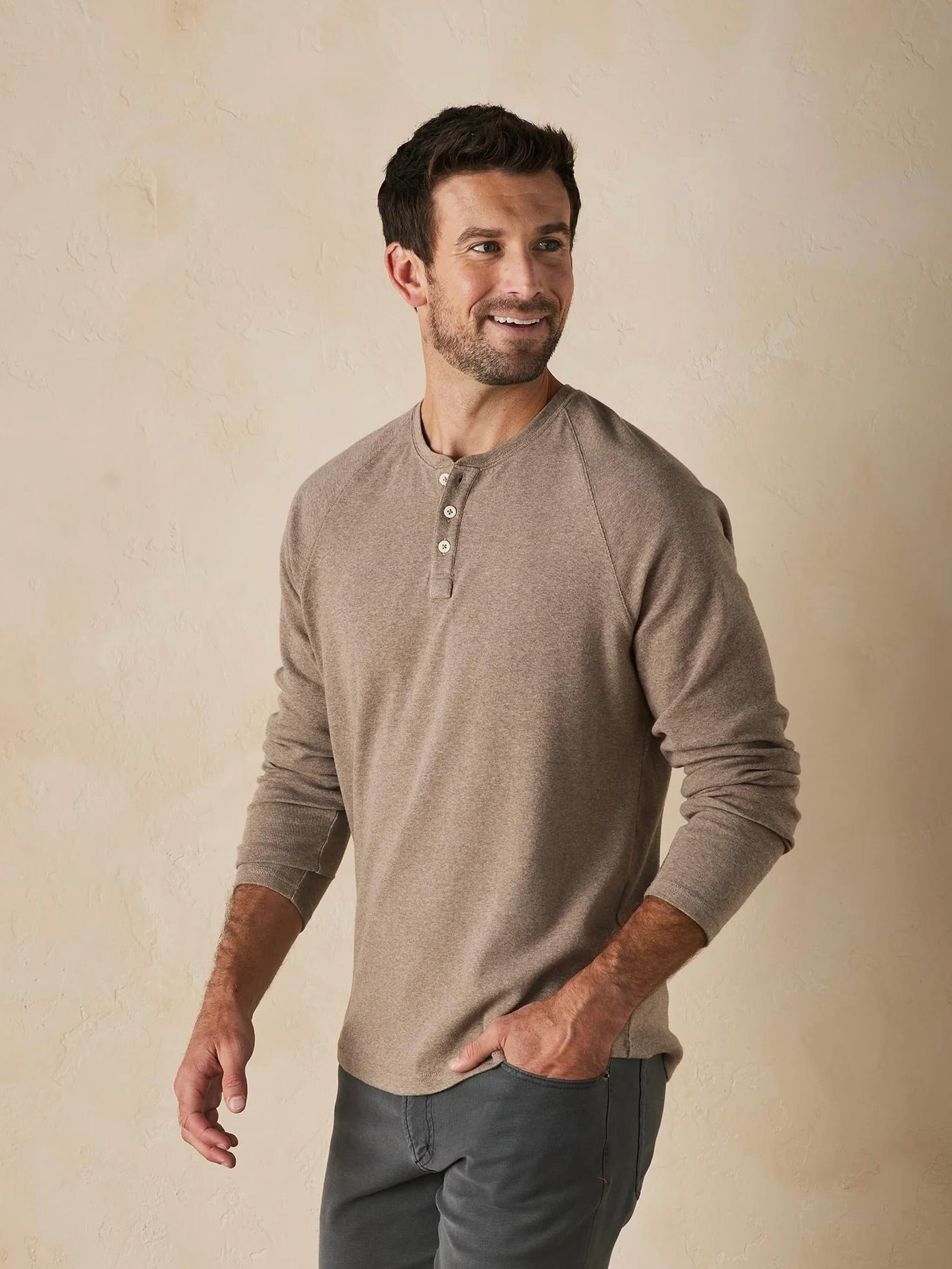 Taupe - Puremeso Everyday Henley