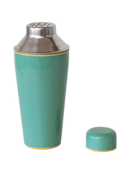 21oz Enameled Stainless Steel Cocktail Shaker w/ Colored Edge