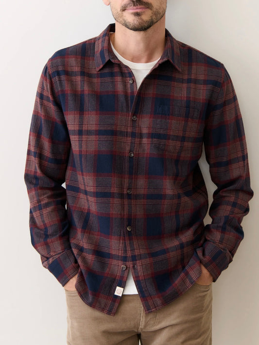 Navy/Burgundy Plaid - Tahoe Flannel Shirt