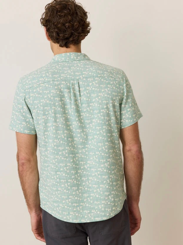 Green Palm Print - Classic Stretch Selvage Shirt